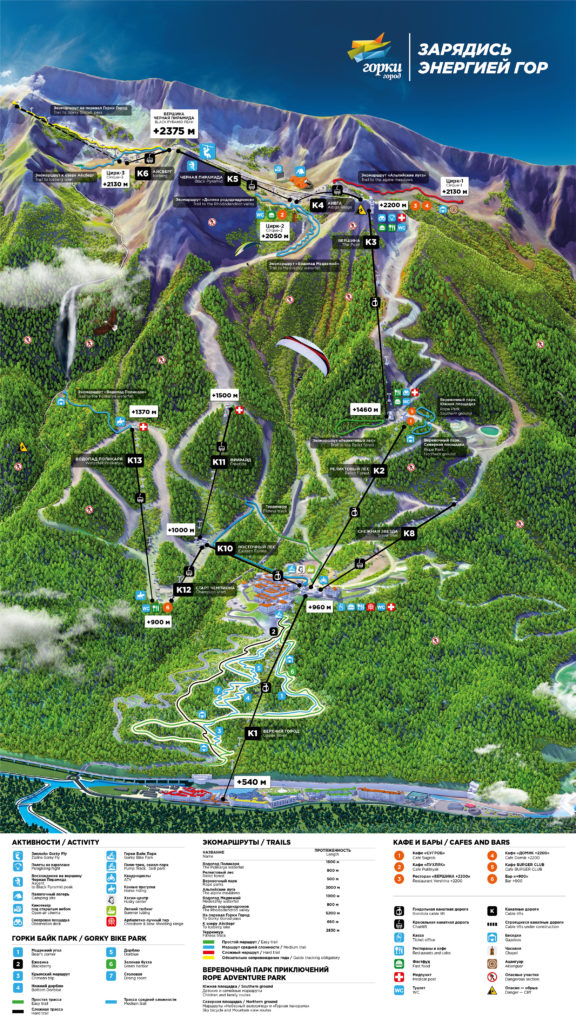 Горки город. Схема лето