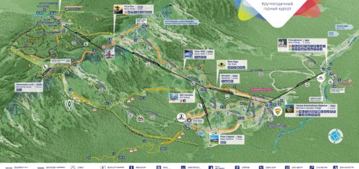 Карта Схема курорт Роза Хутор